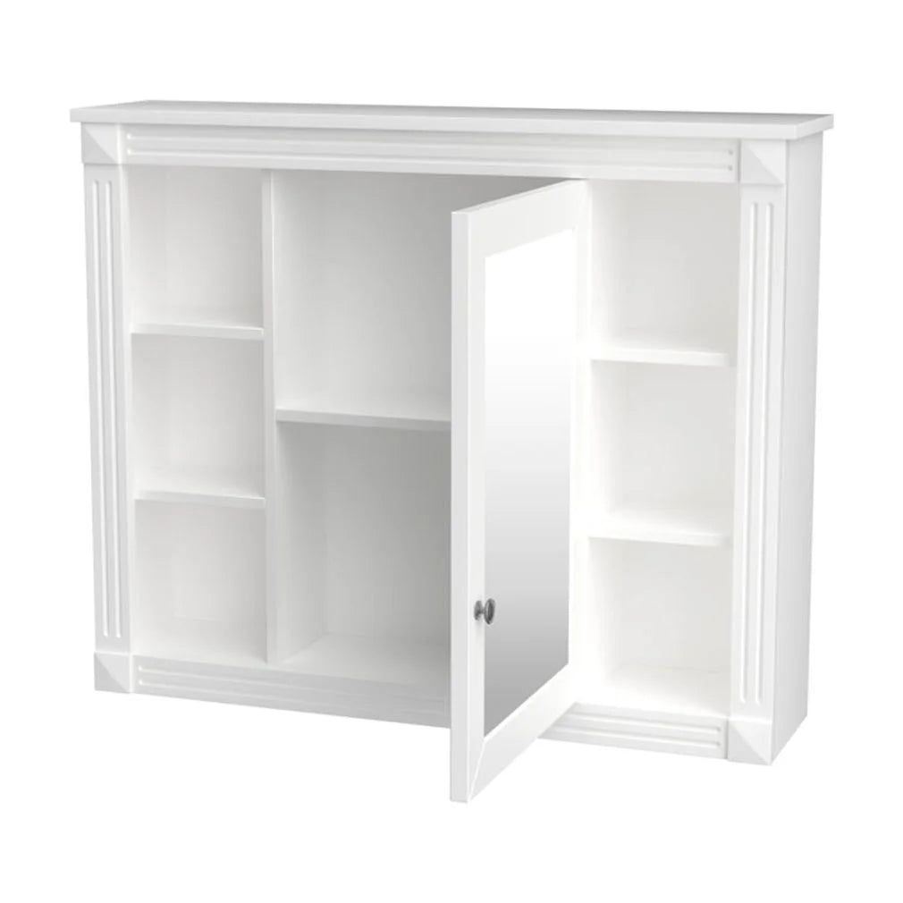 36'' Bathroom Vanity Set With Ceramic Sink Top, Mirror Cabinet, 2 Doors And 2 Drawers - Gray