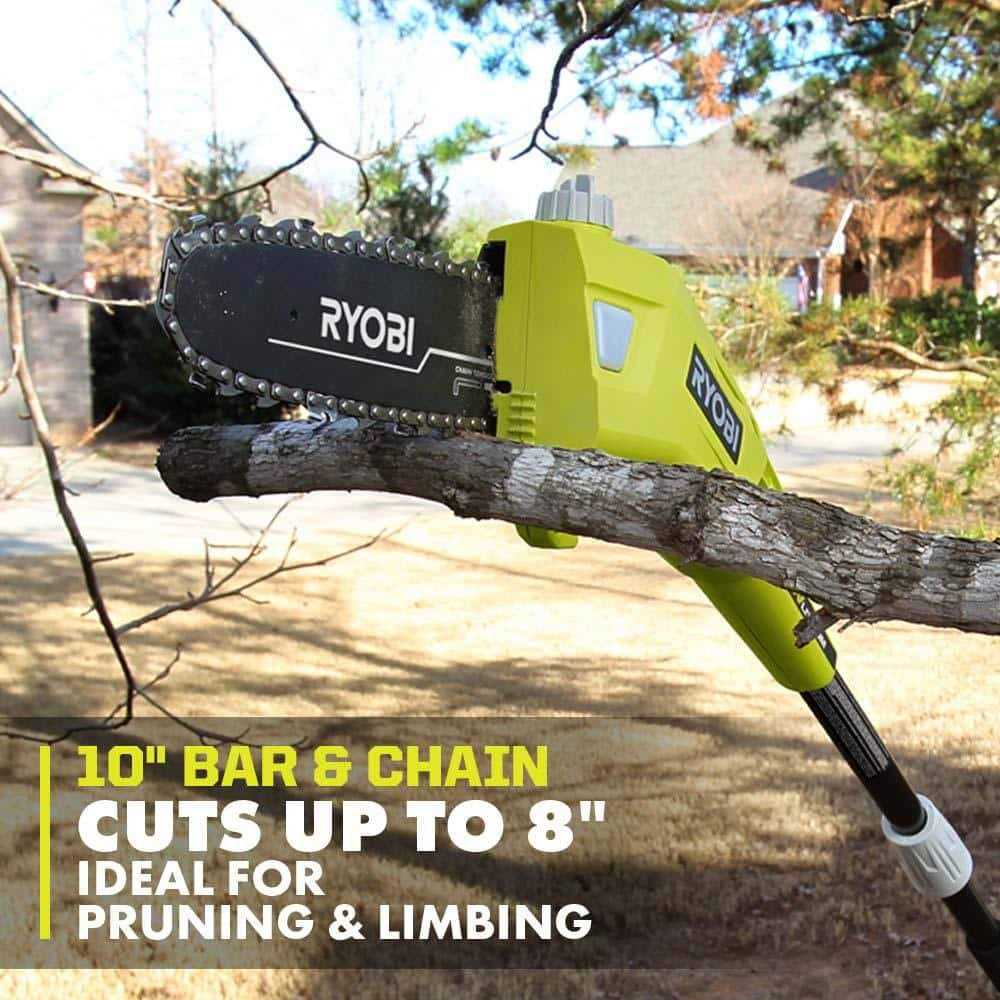 RYOBI 40V 10 in. Cordless Battery Pole Saw With 2.0 Ah Battery And Charger