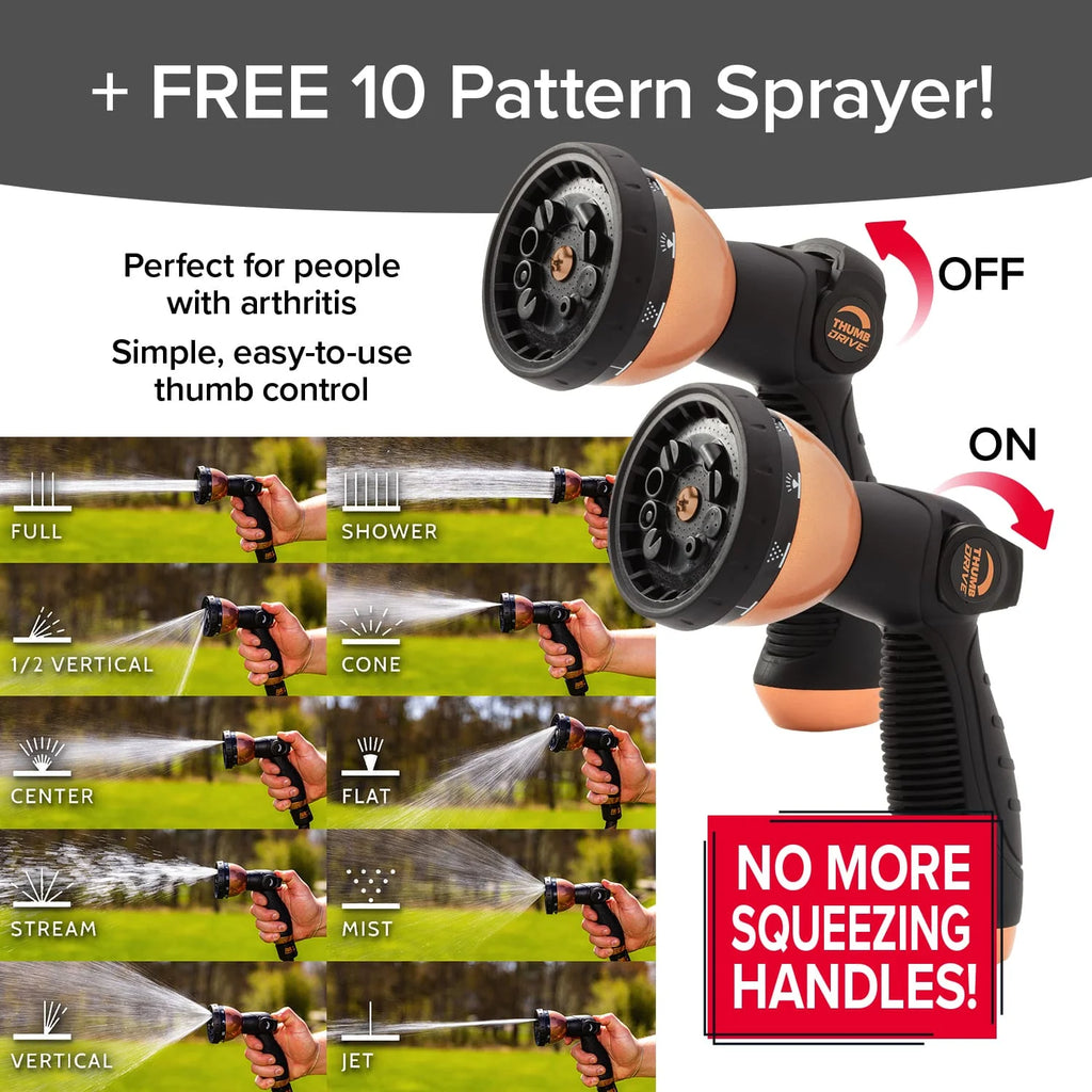 Copper Bullet By Pocket Hose 3/4 inch Ultra-Light 100 ft Expandable Garden Hose With Spray Nozzle
