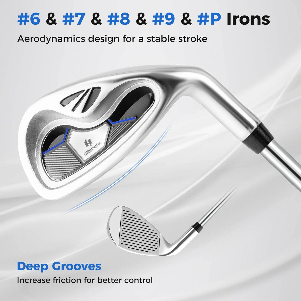 Costway Men's Complete Golf Club Set 10 Pieces With 460cc Alloy Driver
