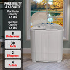 Deco Home Portable Twin Tub Washing Machine With Gravity Drainage System