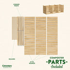 Greenes Fence Cedar Wood Composter 24 in x 24 in x 31 in, 77.3 Gal.