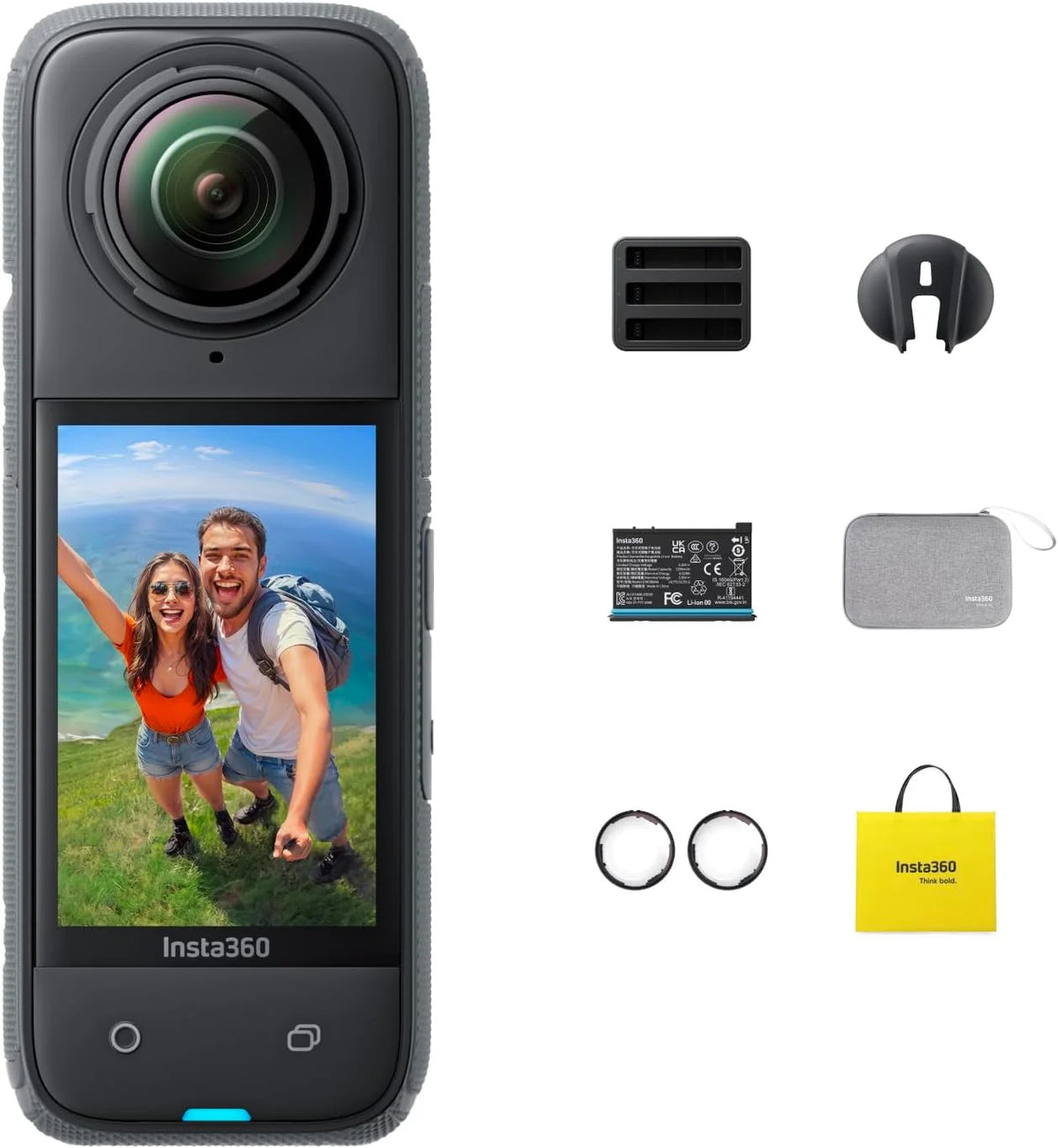 Insta360 X4 Standard Pack 8K 360 Action Camera, Noir Minuit - X4