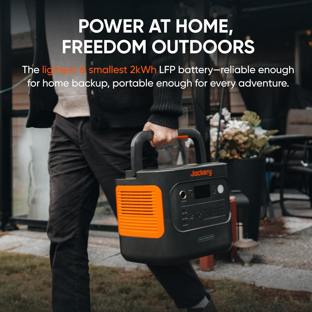 Jackery Portable Power Station 2042Wh LiFePO4 2200W USB-C PD 100W - Explorer 2000 v2