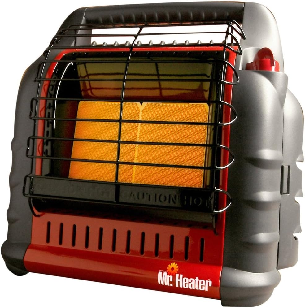 Mr. Heater Portable Big Buddy Propane Heater Bundle - 10-Ft Hose & Tank Adapter, 4 000 9 000 Or 18 000 BTU (3 Items)