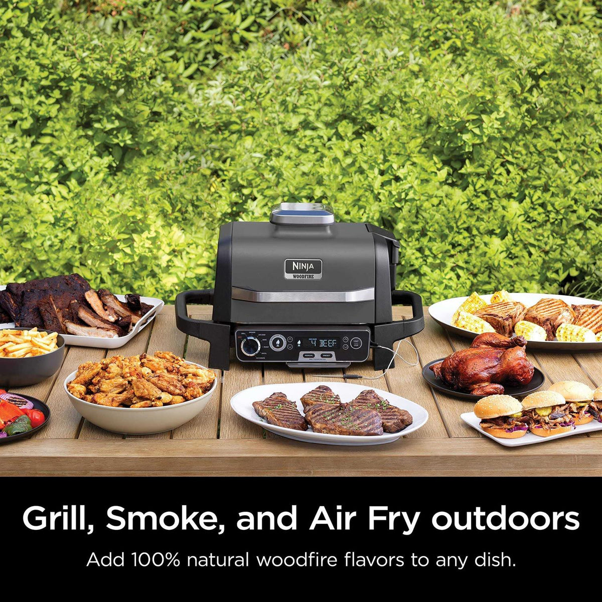 Ninja Woodfire Pro Outdoor Grill & Smoker With Built-In Thermometer - OG751BRN