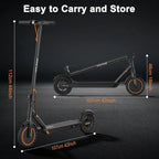 Electric Scooter 350W/500W Motor, 8.5/10 Solid Tires, 19/22 Mph, 28/21/12 Miles Range