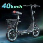 BOGIST Electric Scooter With Seat, 500W Motor, 25mph, 45km Range, 48V 13Ah, Blue - M5 Elite