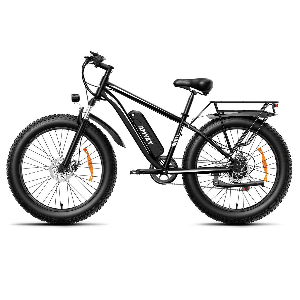 AMYET 26 x 4 Fat Tire Electric Mountain Bike, 48V 15Ah, 7-Speed - EB26