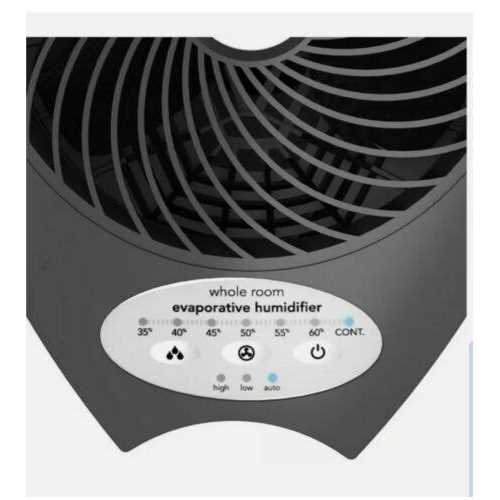 Vornado Evap3 Whole Room Evaporative Humidifier, 1.5-Gallon, Black And Grey - Evap3