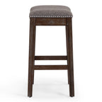 Ridge Home Goods 26 Inch Saddle Wood Counter Height Stool - Weathered Natural
