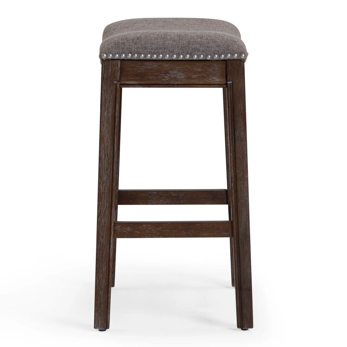 Ridge Home Goods 26 Inch Saddle Wood Counter Height Stool - Weathered Natural
