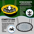 Sportspower Amelia Wooden Swing Set With 2-Person Saucer Swing And 6' Slide