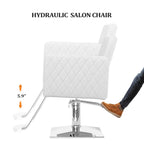OmySalon Hydraulic Salon Styling Chair, Pink, 330 lbs Capacity