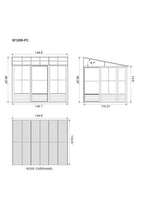Gazebo Penguin Wall-Mounted Gazebo, 10 x 12, Aluminum Frame With UV Protection - Florence