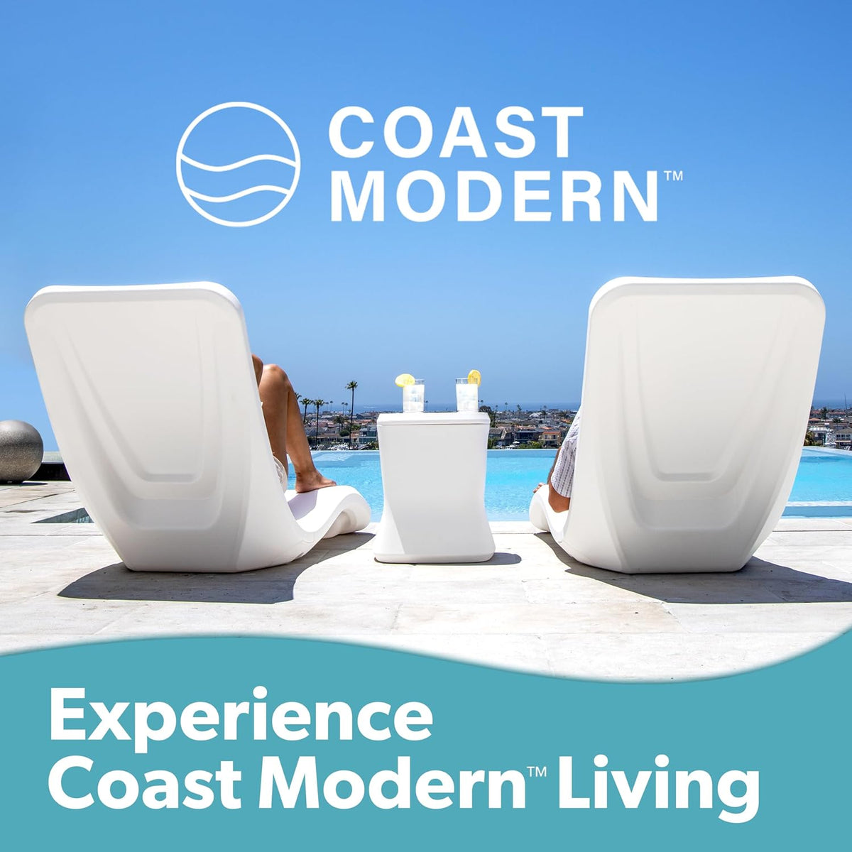 GoSports Waterproof Weighted In-Pool Lounge Chair - Coast Modern