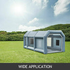 Inflatable Automotive Spray Booth Paint Tent, 26 ft x 15 ft x 10 ft - Gray