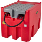 VEVOR Portable Diesel Fuel Tank, 116 Gallon, 10 GPM, 12V, 13.1 ft Hose, Red - YDIES4OOL-E