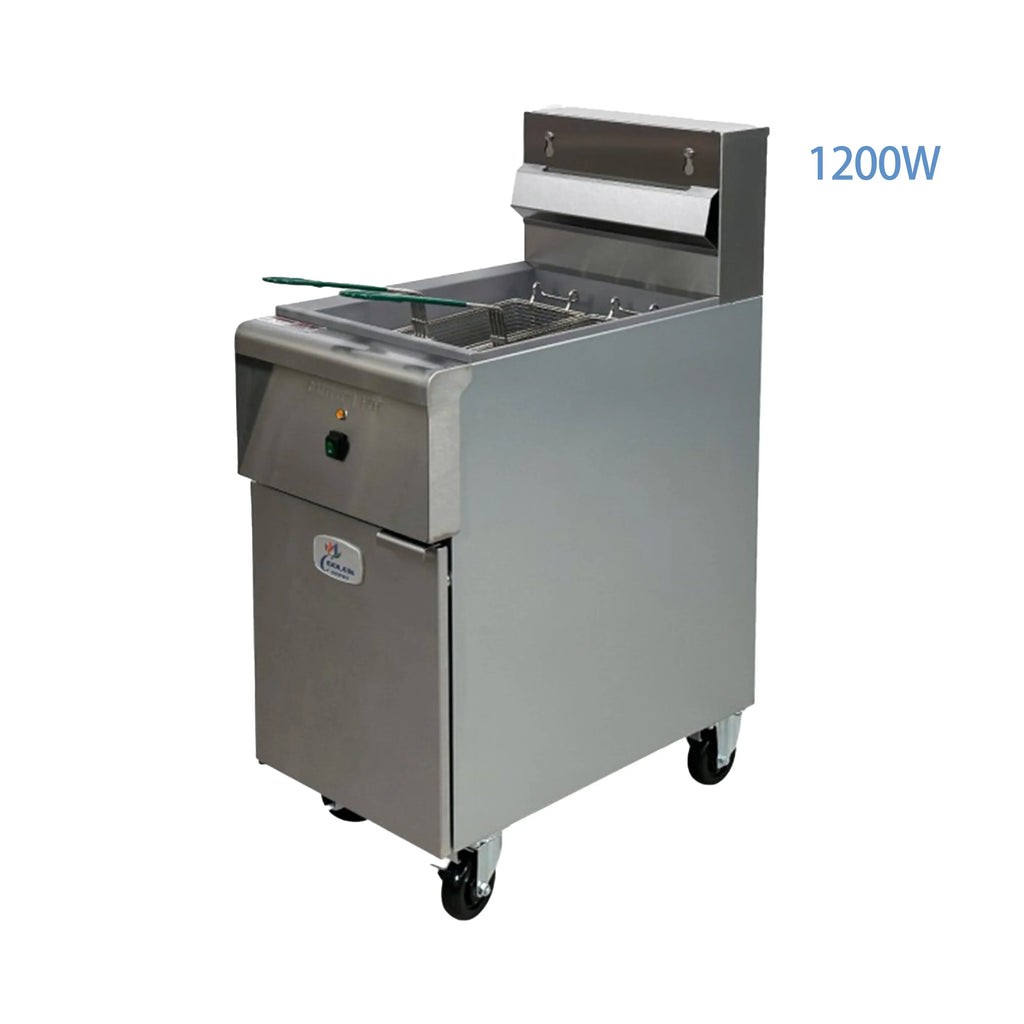 Commercial Electric Deep Fryer, 40 lbs Capacity, 220V, 1200W, 2 Baskets