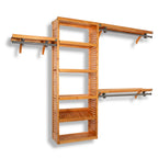 John Louis Home Premier Closet Organizer, 12 Inch Depth, 6 ft Storage Tower, Honey Maple - Fits Up To 10ft Wide