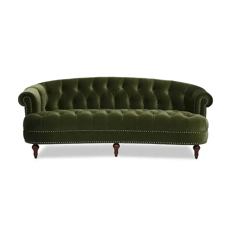 Jennifer Taylor Home La Rosa Chesterfield Sofa, 84-inch Velvet Tufted Upholstery - La Rosa 84 Mid