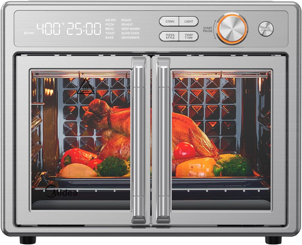 Midea Toaster Oven Air Fryer Combo, 10+4 Functions, 26.4 QT Stainless Steel, 450F - Flexify Pro