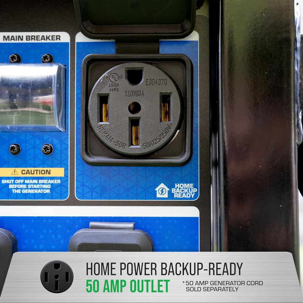 DuroMax Dual Fuel Portable Generator, 15 000-Watt, Gasoline and Propane, Remote Electric Start - XP15000HX