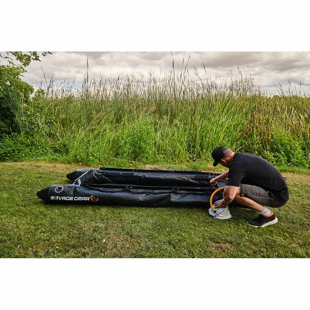 2 Person Inflatable Fishing Kayak PVC Boat, 130 in x 43 in x 11.8 in - Aluminum Alloy Seats