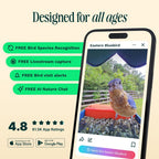 Birdbuddy PRO Solar Smart Bird Feeder With Camera, 5MP Photos, 2K HD Video, Blue - PRO