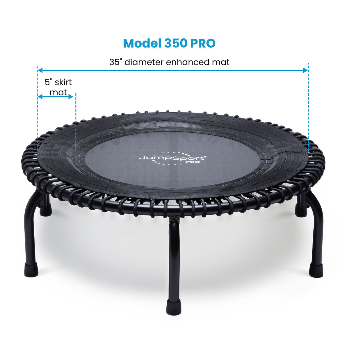 JumpSport Fitness Trampoline 39 Inch Teal/Black - 350 Pro