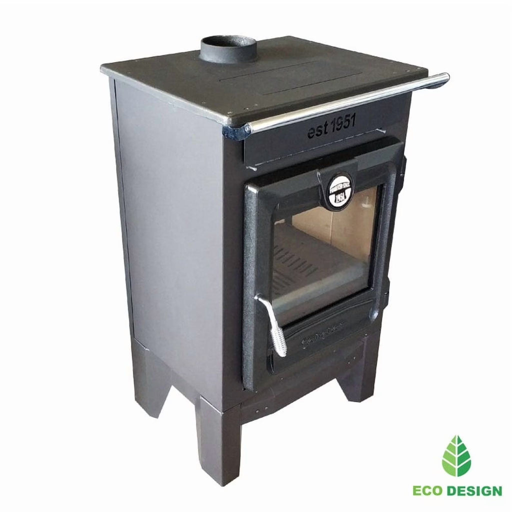 Indoor Wood Burning Cooking Stove 57cm x 55,5cm x 99,5cm, Matte Black - Stove 315