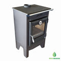 Indoor Wood Burning Cooking Stove 57cm x 55,5cm x 99,5cm, Matte Black - Stove 315