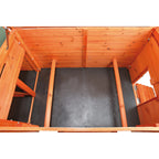 TRIXIE Weatherproof Outdoor Wooden Chicken Coop With 2 Nesting Boxes And Run, Brown