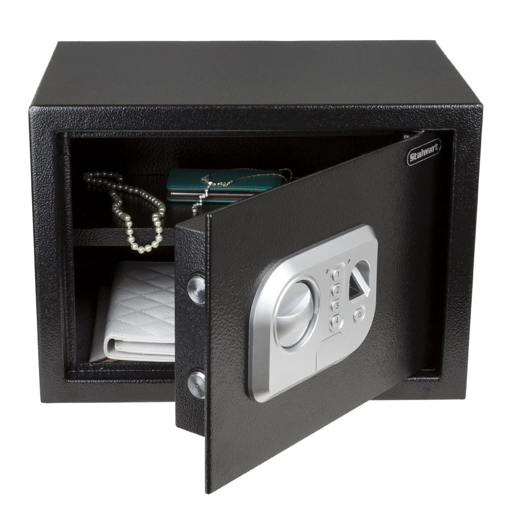 Stalwart Electronic Biometric Safe With Fingerprint Lock And 2 Override Keys