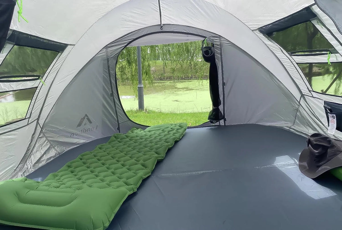 4 Person Pop-Up Camping Tent, Waterproof, 2 Doors, Automatic Setup