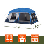 Ozark Trail 10-Person Lighted Instant Cabin Tent, 14' x 10', 40 lbs - 30711