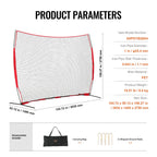 VEVOR Barricade Backstop Net, 12x9 ft Ball Sports Barrier Netting With Carry Bag - SSPDYBQ004