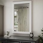 Rectangular Wall Mirror With Wood Frame, 18 x 26 in, 22 x 30 in, 24 x 36 in, or 40 x 26 in - Multiple Sizes