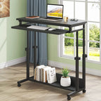 Height-Adjustable Portable Laptop Desk With Keyboard Tray, 43.3in H x 31.5in L x 17in D