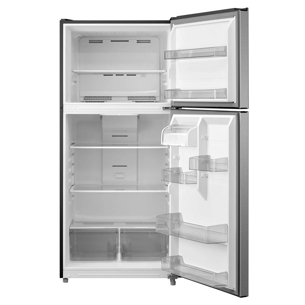 Midea Top-Freezer Refrigerator, 18.1 Cu. Ft., Stainless Steel - MRT18D3BST
