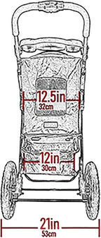 Pet Gear No-Zip Pet Stroller, Skyline, 70 lbs - NV