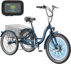 Mooncool Adult 3-Wheel Electric Tricycle, 24in 26in, 350W 36V, 7 Speeds