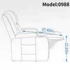 Lazy Boy Power Lift Recliner Chair With Massage, Lumbar Heating, USB Port And Cup Holders - Single Motor