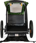 Burley Pet Bike Trailer, 75 Pounds, Fern Green/Black/White - Tail Wagon 947108