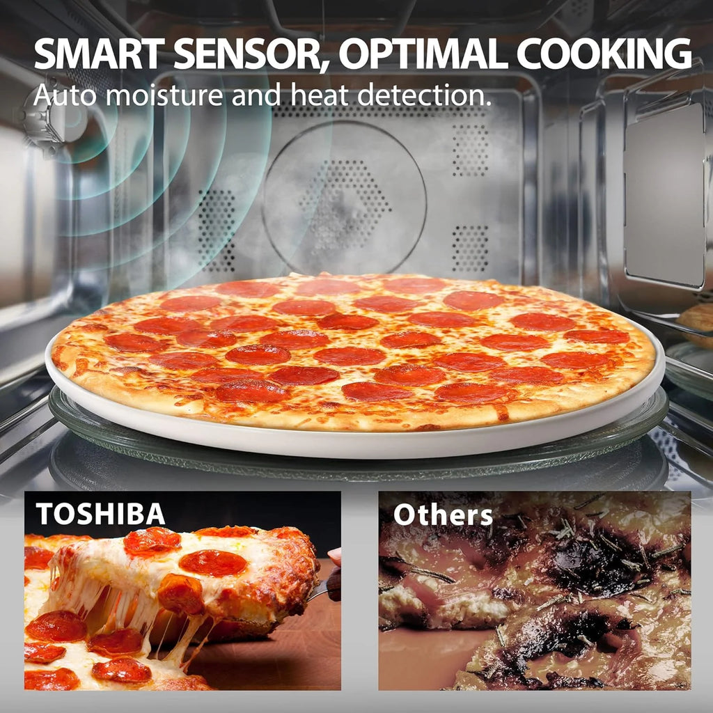 TOSHIBA 4-in-1 Countertop Microwave Oven, 1.5 Cu Ft, 1000W, Silver - ML-EC42P(SS)