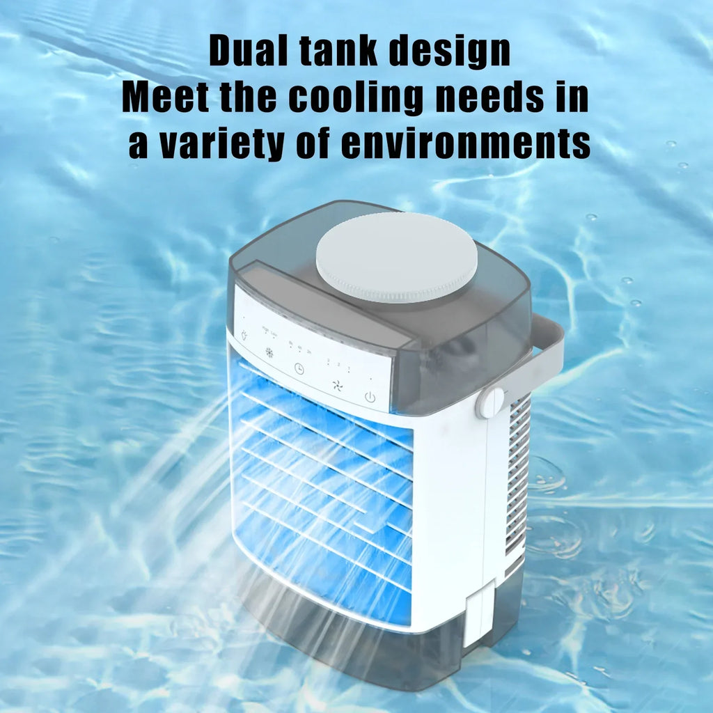 Homester Portable Evaporative Air Cooler Fan, 1000ml Tank, 3 Speeds, White