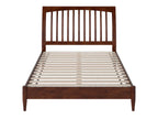 AFI Full Solid Wood Low Profile Sleigh Platform Bed, Walnut - Orleans