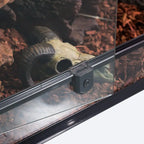 REPTI ZOO 50-Gallon Double-Door Glass Reptile Terrarium, 36 x 18 x 18 in - RK0119