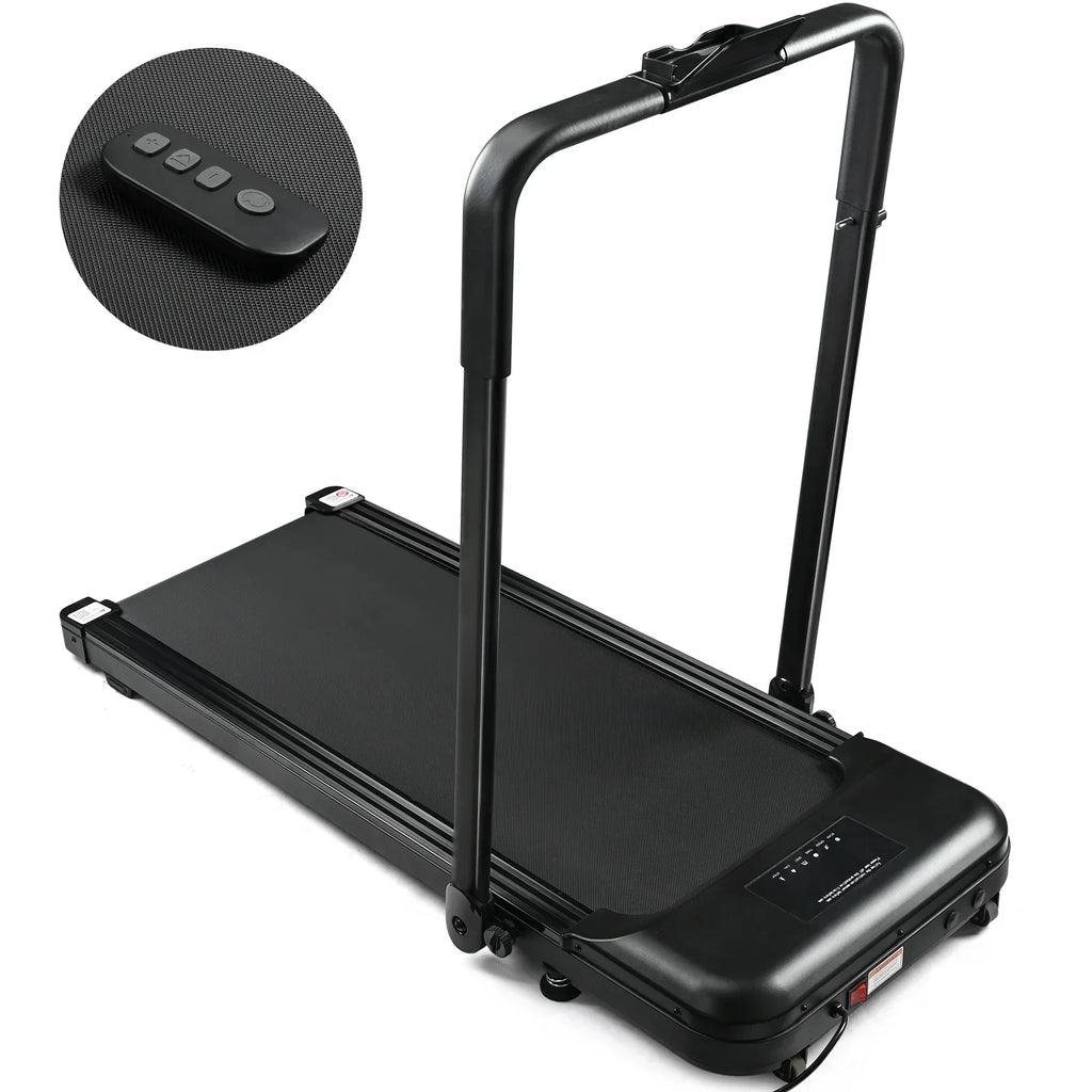 Foldable Under Desk Treadmill Walking Pad With Handle, 6.2 MPH, 2.5HP, 300 LBS Capacity