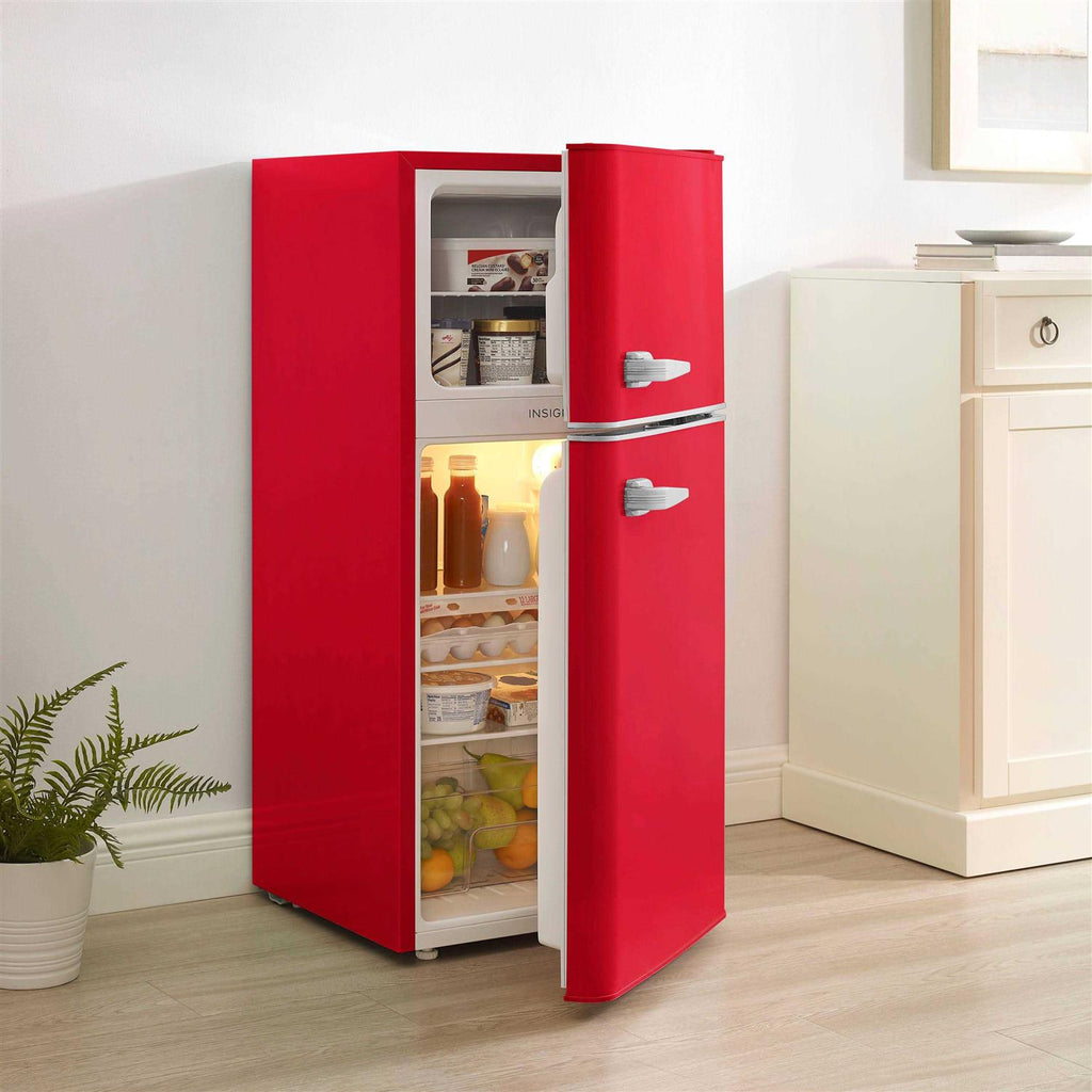 Insignia 4.5 Cu. Ft. Retro Mini Fridge With Top Freezer - NS-CFR45R3